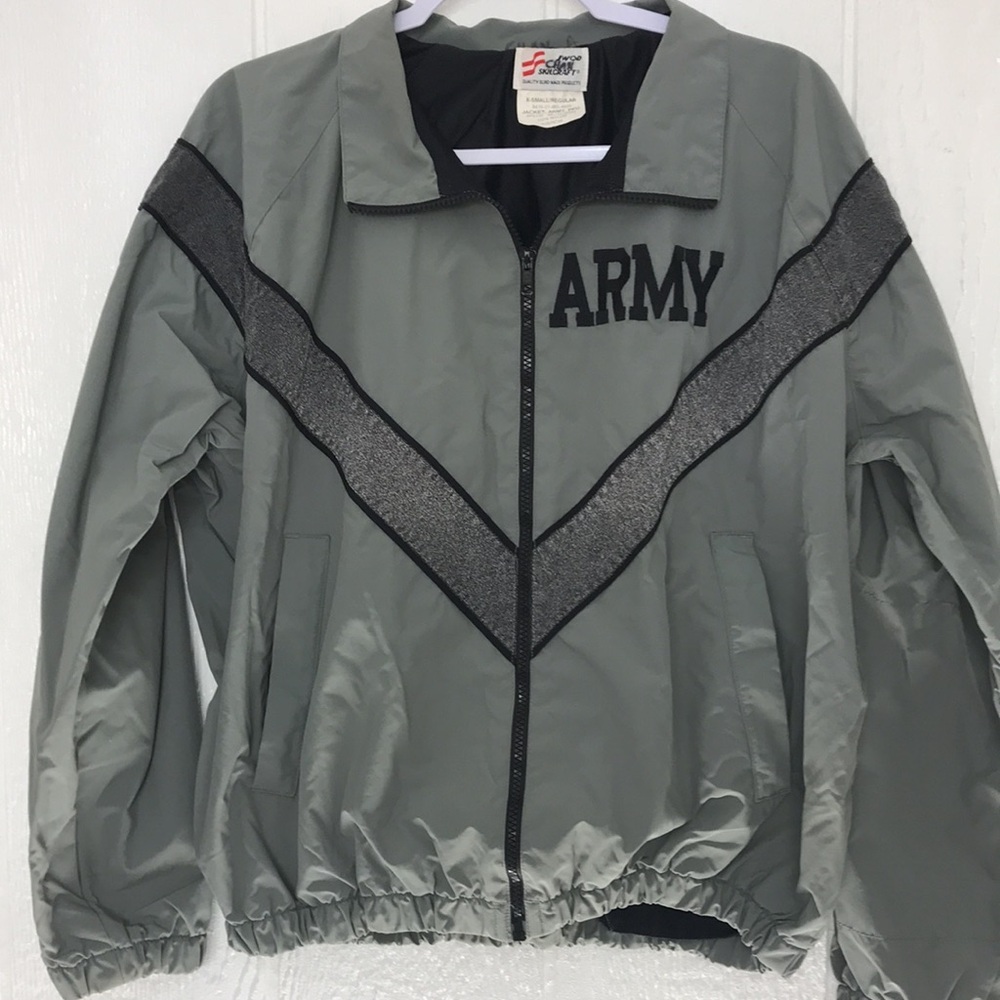 Skilcraft Army Jacket VTG Men Long Sleeve Gray Windbreaker Lined Fitness X-Small